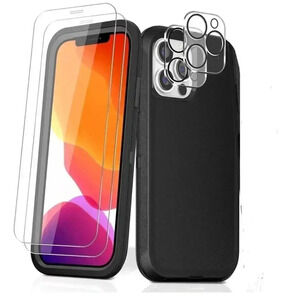 Heavy Duty Hard Case for iPhone 11 Pro Max 6.5" 2 Screen & Camera Lens Protector